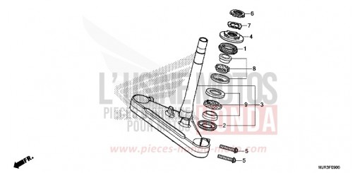 TIGE DE DIRECTION GL1800CF de 2015